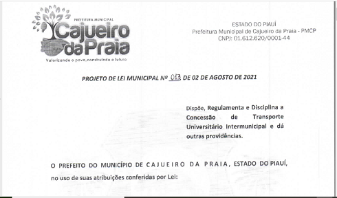 Poder Executivo municipal retira Projeto de Lei nº 13/2021