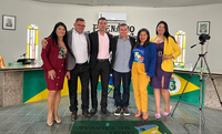 Presidente Jefferson Rocha e assessoras visitam Câmara Municipal de Chaval